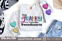 This Granny Loves Her Sweethearts Sublimation Png Designs Product Image 1