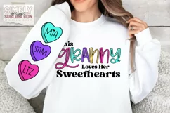 This Granny Loves Her Sweethearts Sublimation Png Designs Product Image 3