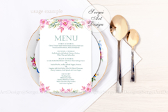 5x7&quot; Wedding Menu Mockup,Invitation Mockup Template, PSD PNG Product Image 3