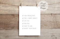 Stylish Mockup of Sheet Hanging on Clothesline Product Image 2