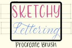 Sketchy Lettering Brush for Procreate Product Image 1