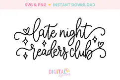Late Night Readers Club SVG PNG Product Image 2