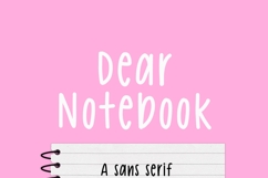 Dear Notebook Font Product Image 5