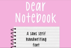 Dear Notebook Font Product Image 1