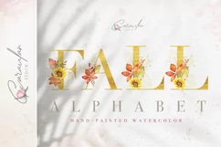 Sunflower Letters, Watercolor Floral Letters Sublimation Product Image 1