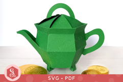Halloween Cauldron Teapot Box SVG and PDF Templates Product Image 3