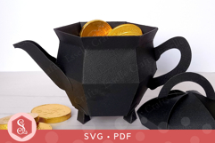 Halloween Cauldron Teapot Box SVG and PDF Templates Product Image 4