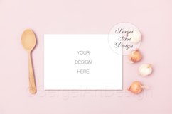 Horizontal Invitation Mockup,Menu Design,Greeting Card Mock Product Image 1