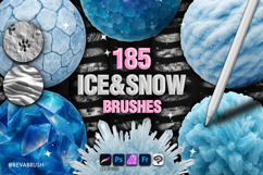 185 Procreate 185 Snow Winter Ice Cold Texture brushes Product Image 1