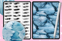 185 Procreate 185 Snow Winter Ice Cold Texture brushes Product Image 8