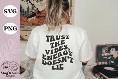 Back of sweater svg | retro font svg | trust the vibes svg Product Image 1