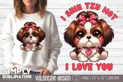 I Shih Tzu Not||Valentines Sublimation Design | Png Product Image 1