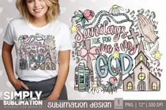 Sundays are for Me & My God | Sublimation Design | Png | Dtf Product Image 2