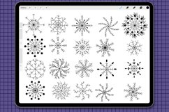 50 Snow flake brush stamps for procreate Procreate brushes Product Image 3