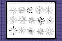 50 Snow flake brush stamps for procreate Procreate brushes Product Image 4