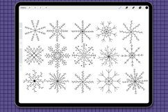 50 Snow flake brush stamps for procreate Procreate brushes Product Image 5