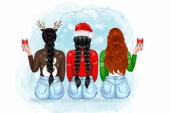 Best Friends, Besties Clipart, Winter Clipart, BFF Product Image 2