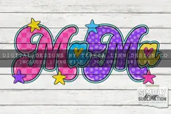 Retro Colorful Mama Sublimation Png | T-shirt Design Product Image 2