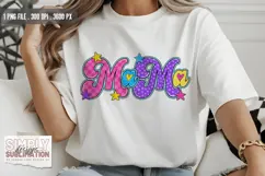 Retro Colorful Mama Sublimation Png | T-shirt Design Product Image 4