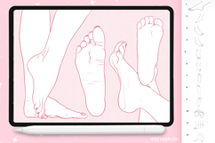 50 Procreate Feet, Foot, Legs stamp brushes Product Image 4