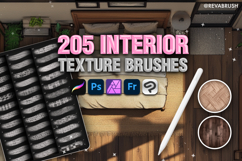 205 Procreate Interior Texture brushes Product Image 1