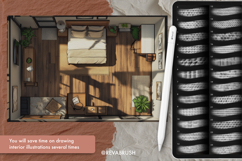 205 Procreate Interior Texture brushes Product Image 4