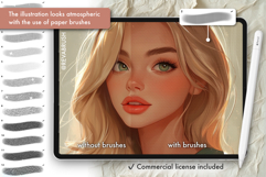 115 Procreate Watercolour Paper texture brushes Product Image 2