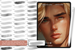 115 Procreate Watercolour Paper texture brushes Product Image 6