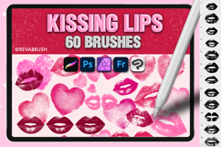 60 Procreate Kissing Lips Mark Journal brushes Product Image 1
