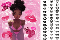 60 Procreate Kissing Lips Mark Journal brushes Product Image 3