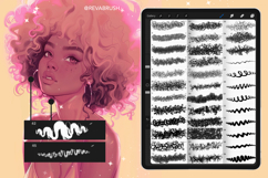 55 Procreate Curly Hair Hairstyle Brushes Product Image 6