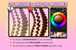 55 Procreate Curly Hair Hairstyle Brushes Product Image 8