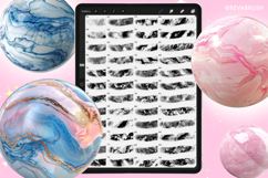 150 Procreate &amp; Photoshop Marble Interior Texture Brushes Product Image 9
