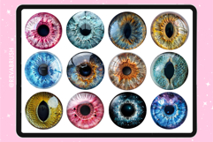 Procreate 200 Eye Iris &amp; Pupil stamp Brushes Product Image 2