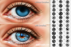 Procreate 200 Eye Iris &amp; Pupil stamp Brushes Product Image 5