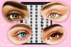 Procreate 200 Eye Iris &amp; Pupil stamp Brushes Product Image 4