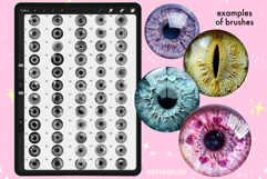 Procreate 200 Eye Iris &amp; Pupil stamp Brushes Product Image 8