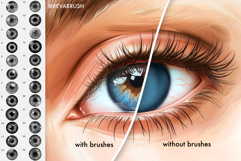 Procreate 200 Eye Iris &amp; Pupil stamp Brushes Product Image 9