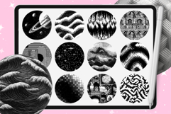 160 Procreate &amp; Photoshop Pixel Bit Textures pattern brushes Product Image 4