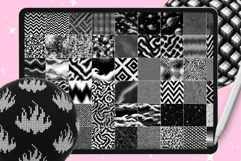 160 Procreate &amp; Photoshop Pixel Bit Textures pattern brushes Product Image 2