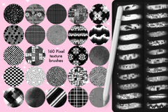 160 Procreate &amp; Photoshop Pixel Bit Textures pattern brushes Product Image 3