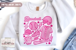 Pink Baseball Sublimation Design |PNG Product Image 3