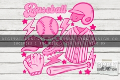 Pink Baseball Sublimation Design |PNG Product Image 2