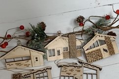Retro Putz House Ornaments - Laser Cut File Product Image 3