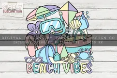 Beach Vibes T-shirt Design | Sublimation | DTF |PNG Product Image 3