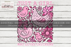 Just A Girl Who Loves Chickens | Dtf | Sublimation Png Product Image 3