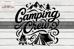 Camping Crew T-shirt Design | Sublimation | DTF |PNG Product Image 4