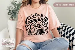 Camping Crew T-shirt Design | Sublimation | DTF |PNG Product Image 3