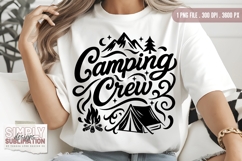Camping Crew T-shirt Design | Sublimation | DTF |PNG Product Image 1