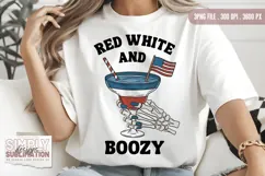 Red, White, & Boozy |American Martini| USA |Sublimation Product Image 2